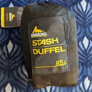NWT, Gregory Stash 65l duffel, Tarmac Black